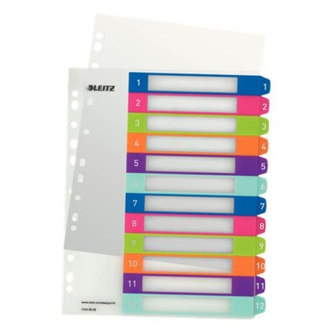 Leitz 12440000 - Mehrfarben - Polypropylene (pp) - Numerisch - Portrt - A4+ (1244-00-00)  - Foto 3