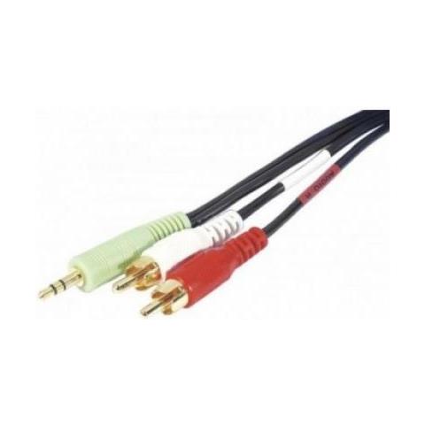 Audiokabel, 3,5 Mm Stereo Klinkenst. / 2x Cinch St. , 10,0 M (108803)  - Foto 1