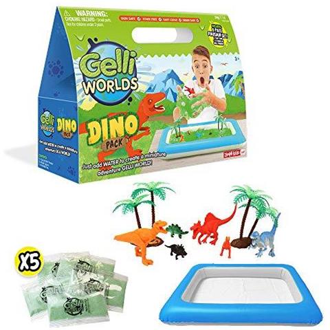 Gelli Mondi Dino Pack Verde Dino Figure Del Giocattolo 5 Usare Pack Sensoriali Per Bambini E Fantasioso Set Da Gioco - Foto 1