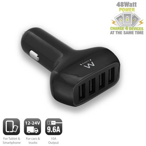 EW1354 Auto Nero caricabatterie per cellulari e PDA - Foto 4