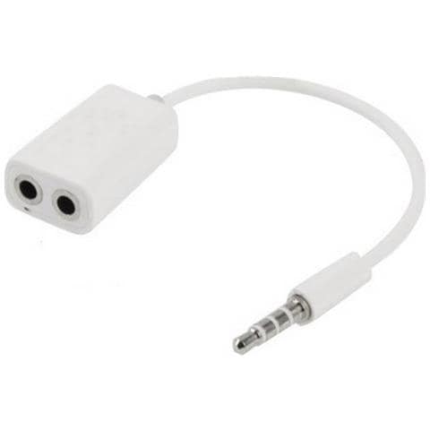 Adattatore Sdoppiatore Jack 3,5mm 2 Canali Universale White - Foto 1