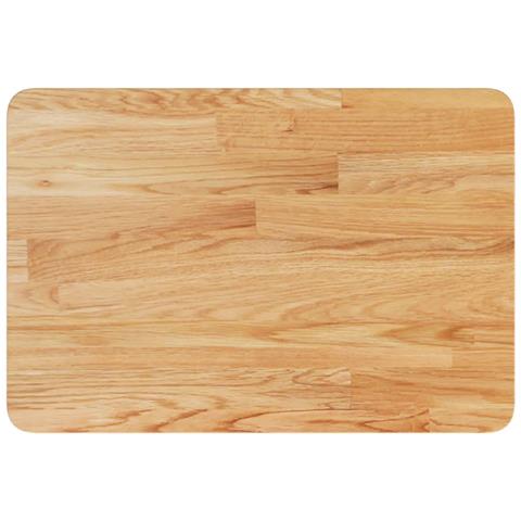 Piano Bagno Marrone Chiaro 60x40x1,5cm Legno Massello Trattato - Foto 4