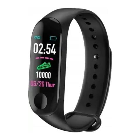 Activity Tracker SmartBand M3 Resistente all’Acqua IP68 Display 0.96" Bluetooth per Fitness con Cardiofrequenzimetro e Pedometro Nero - Europa - Foto 1
