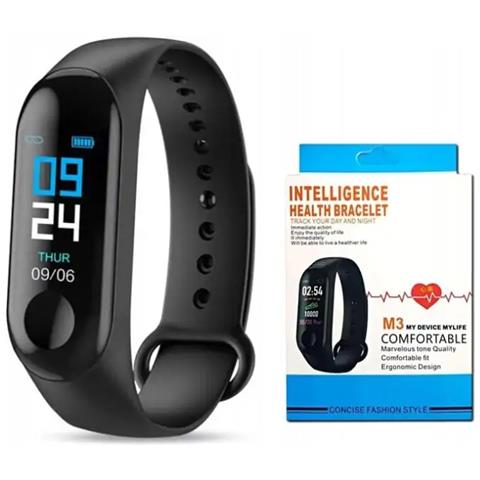 Activity Tracker SmartBand M3 Resistente all’Acqua IP68 Display 0.96" Bluetooth per Fitness con Cardiofrequenzimetro e Pedometro Nero - Europa - Foto 5