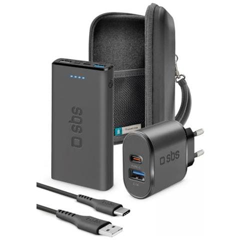Sbs Always On Charge Kit 10000 Mah Nero - Foto 1