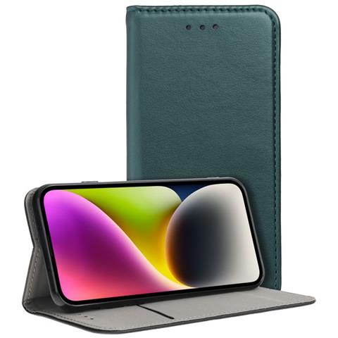 Custodia A Libro Smart Pocket Case In Pelle Per Xiaomi Redmi Note 12 Pro 5g Green - Foto 1