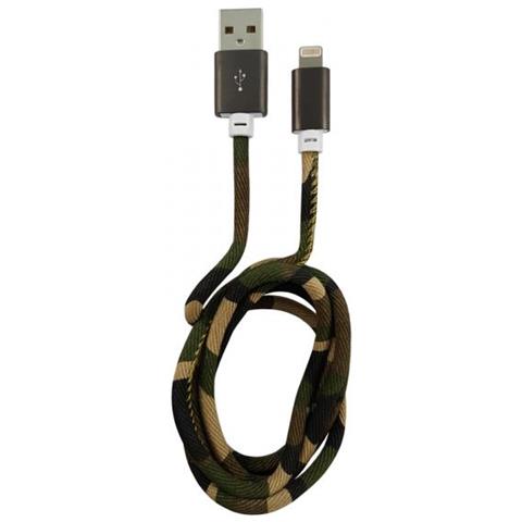 Lc-power Kabel Usb-lightning-1m-5 1m Woodland Camo,usb A Auf Lightning (lc-c-usb-lightning-1m-5) - Foto 1