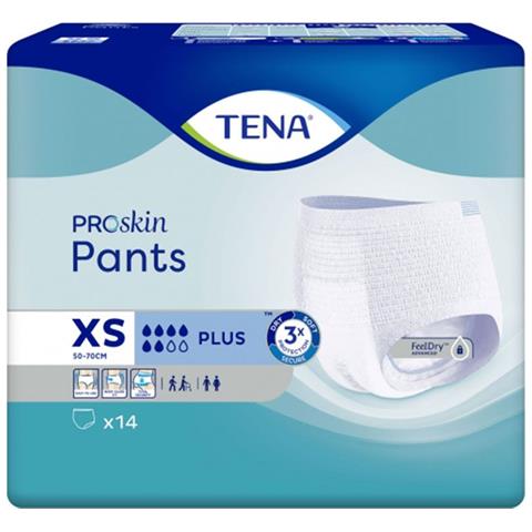 Mutandine Assorbenti Perdite Urinarie X14 Proskin Plus Pantaloni Taglie Forti Xs Tena - Foto 1