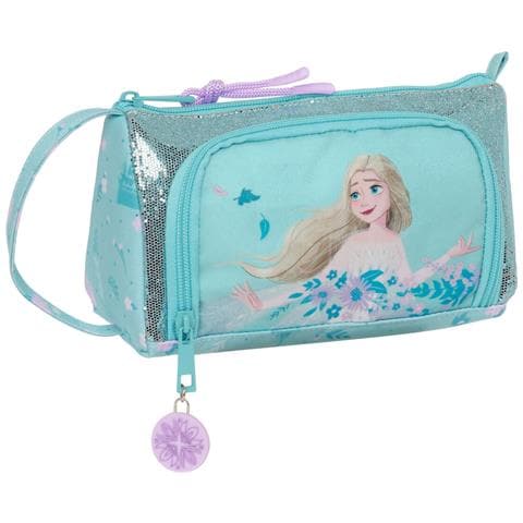 Astuccio Per La Scuola Con Accessori Frozen Hello Spring Azzurro Chiaro 20 X 11 X 8.5 Cm (32 Pezzi) - Foto 1