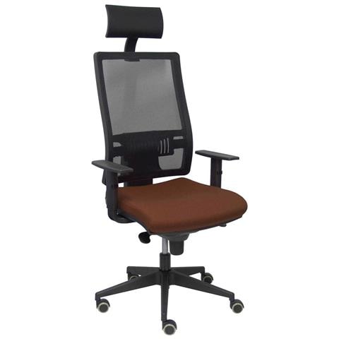 Sedia Ufficio Con Poggiatesta Horna P&c Bali463 Marrone Scuro - Foto 1