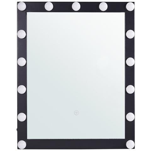 Specchio Da Bagno Con Luce Led Odenas 50 Cm 60 Cm Nero - Foto 2