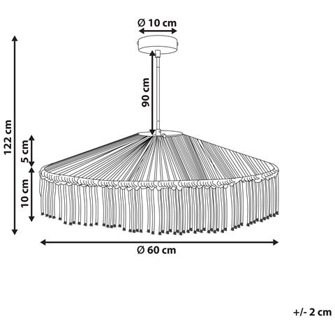 Lampadario Akobo Corda Di Carta Beige - Foto 2