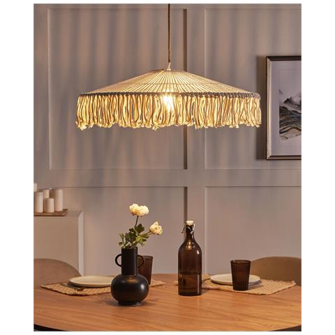 Lampadario Akobo Corda Di Carta Beige - Foto 7