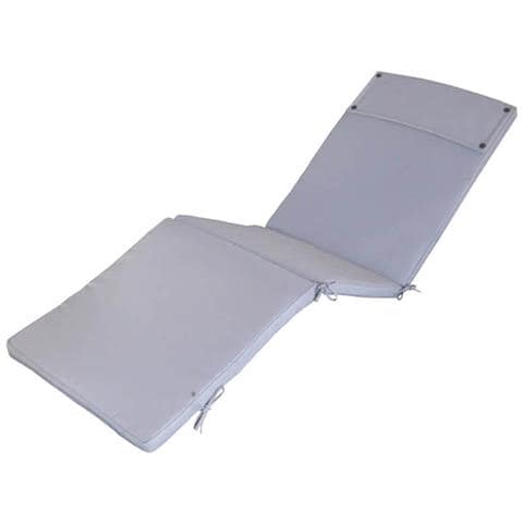 Cuscino In Poliestere Sfoderabile E Impermeabile 194,5x59 Cm Per Lettino - Grey - Foto 1