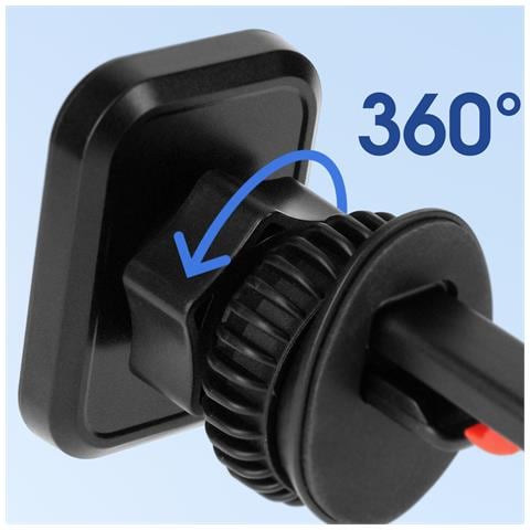 Supporto Auto Magnetico Fissaggio Bocchetta Aria Blocco Rotazione, Nero - Foto 5