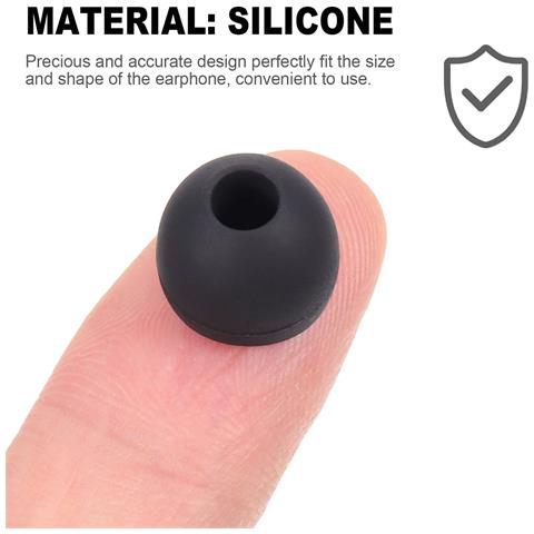 Cuscinetti Auricolari In Silicone Per Cuffie Intrauricolari Da 4,5-6 Mm Black - Foto 3