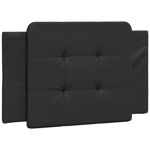 Cuscino Testiera Nero 90 Cm In Similpelle - Foto 2