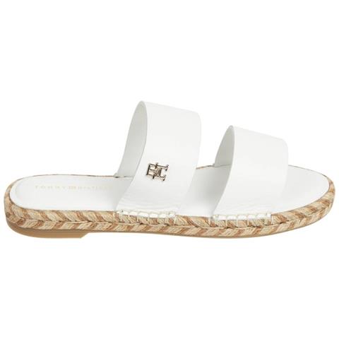 Flat Sandal Sandali Pelle Scarpe Donna Beige Eu 36, Fw0fw07931 Ybl - Foto 2