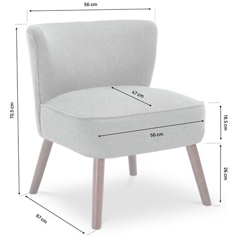 Set Di 2 Poltrone Cocktail Jofi In Tessuto Grigio Scuro - Foto 8