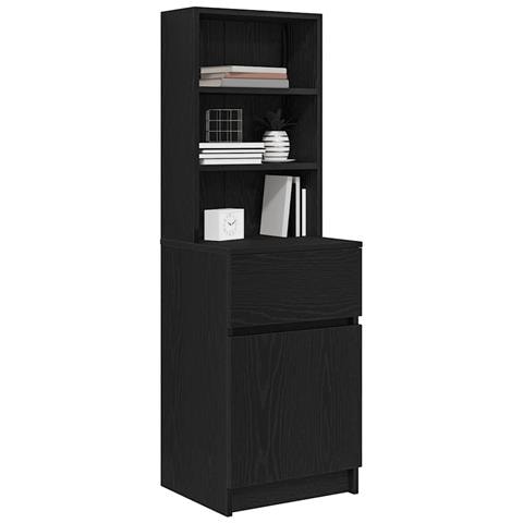 Comodino Nero 39x35x125 cm in Legno Multistrato - Foto 9