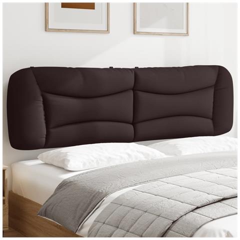 Cuscino Testiera Marrone Scuro 180 Cm In Tessuto - Foto 1