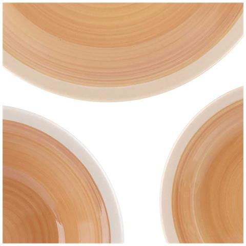 Dam Set 18 Pz Piatti In Gres Porcellanato Bordo Beige 34,5x20x27,5 Cm. Beige - Foto 2