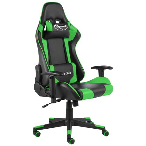 Lusso Casadino - Sedia Da Gaming Girevole Verde In Pvc - Foto 2