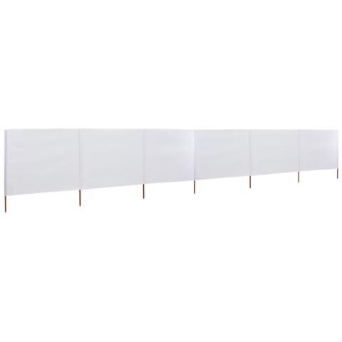 Paravento A 6 Pannelli In Tessuto 800x80cm Bianco - Foto 2