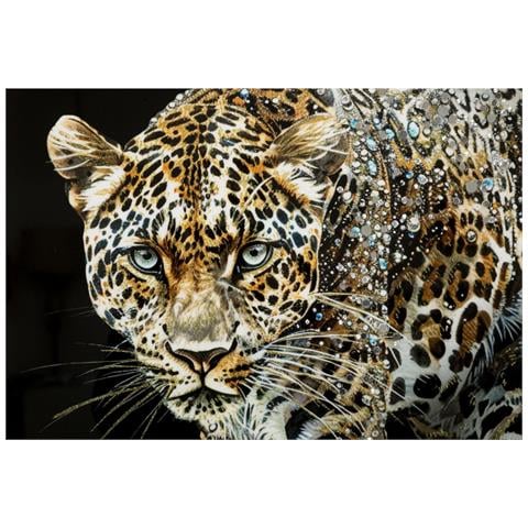 Stampa Su Tela Leopardo 1 - Multicolore - Tessuto - 82x82x4 Cm - Foto 2