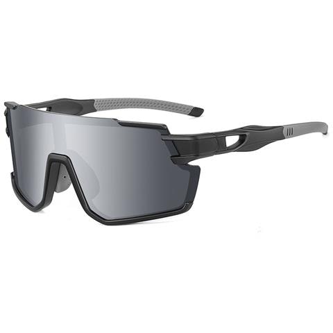 Occhiali Da Sole Sportivi Con Montatura Bianco Sabbia Black+sliver - Foto 1