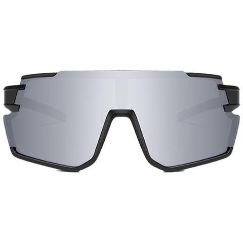 Occhiali Da Sole Sportivi Con Montatura Bianco Sabbia Black+sliver - Foto 2