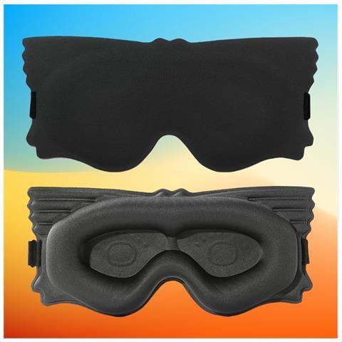 Mascherina Per Dormire Sagomata 3d - Blocco Luce Totale Black - Foto 3