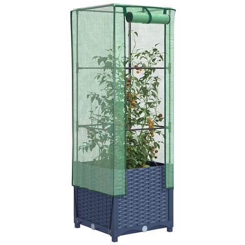 Letto Rialzato con Copertura Serra Effetto Rattan 40x40x139 cm - Foto 2