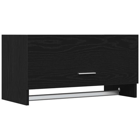 Armadio  Nero Rovere 70x32,5x35 cm in Legno Ingegnerizzato - Foto 1