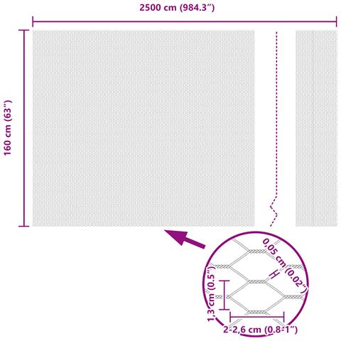 Recinzione Esagonale 1.6x25 m Acciaio Zincato - Foto 8