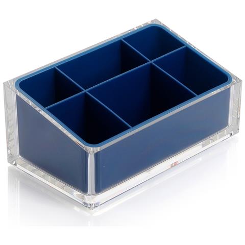 Portatrucchi D'appoggio In Resina Ra00 Gedy Serie Rainbow Blu - Foto 1