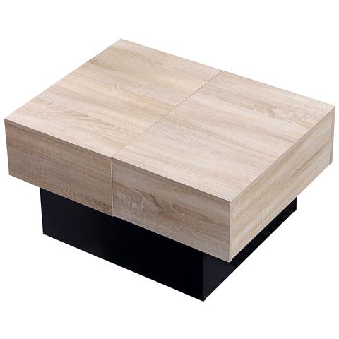 Tavolino Con Piani Estraibili Nero Greta - Foto 1