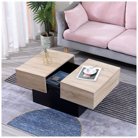 Tavolino Con Piani Estraibili Nero Greta - Foto 6