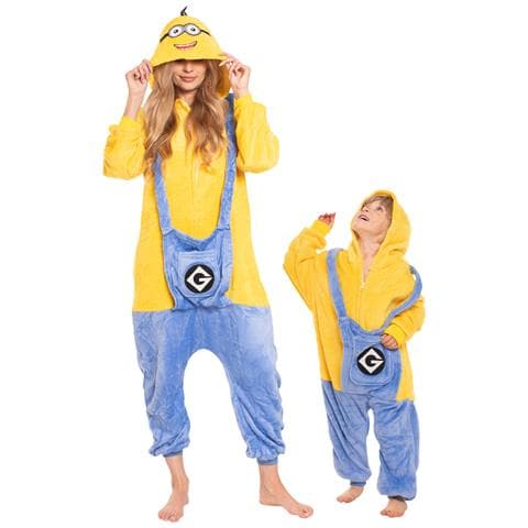 Pigiama Per Bambini Kigurumi Tuta Costume Minion Giallo 135-145 - Foto 5