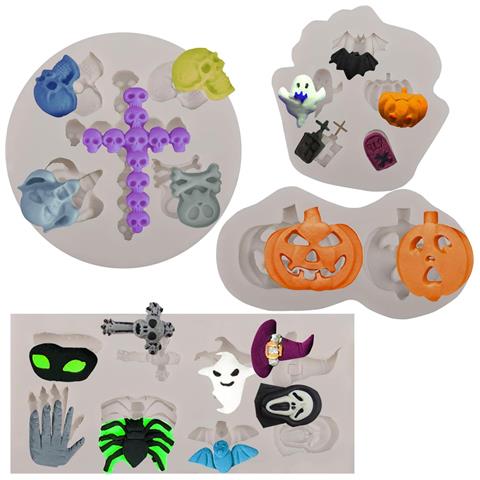 Stampo In Silicone Per Halloween 4 Pezzi Forme Assortite - Foto 1