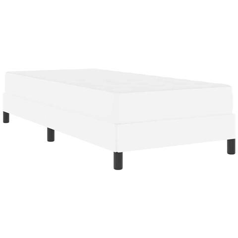 Letto Bianco Puro 80 x 200 cm Pelle sintetica - Foto 1