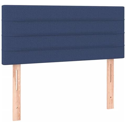 Letto a Molle con Materasso e LED Blu 120x190 cm in Tessuto - Foto 9