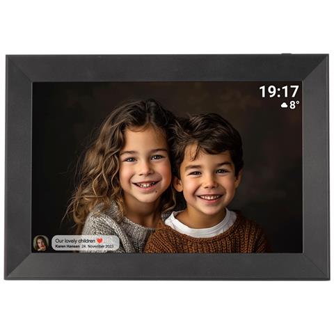 PFF-1012 cornice per foto digitali Nero 25,6 cm (10.1") Touch screen Wi-Fi - Foto 1