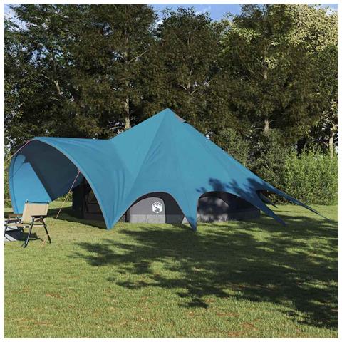Tenda Teepee con tetto Blu e Grigio 600 x 600 x 347 cm - Foto 2