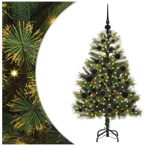 Albero di Natale artificiale pieghevole con coni Verde 120 cm - Foto 1
