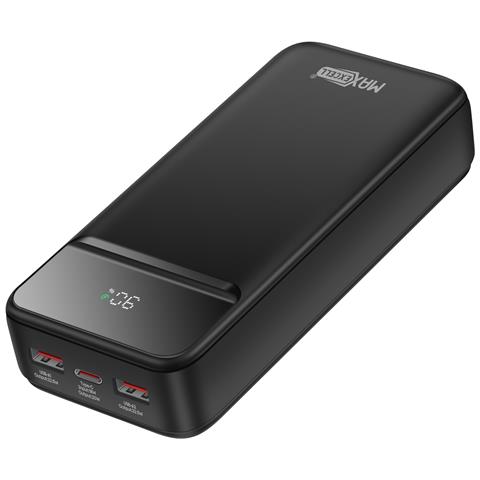 Batteria Di Emergenza 20000mah Usb-c Pd 20w / 2 Usb 22.5w Con Schermo Lcd, Nero - Foto 2