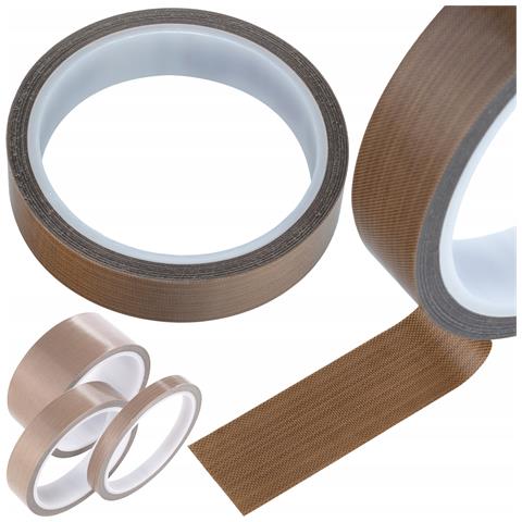 Nastro Teflonato Per Saldatrice 25mm X 10m - Resistenza Termica -70°c A +300°c | Base In Fibra Di Vetro | Isolamento E Protezione - Foto 1