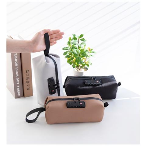 Borsa Cosmetica Con Serratura A Combinazione - Custodia Sicura Da Viaggio Per Articoli Da Toeletta E Oggetti Di Valore Blue - Foto 5
