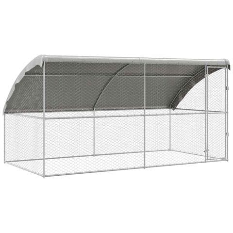 Cuccia per cani 2 pcs Argento 4 x 2 x 2 m Acciaio zincato - Foto 1