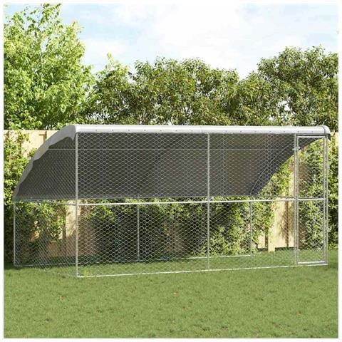 Cuccia per cani 2 pcs Argento 4 x 2 x 2 m Acciaio zincato - Foto 2